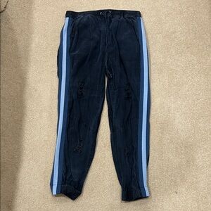 New! Vintage Havana Joggers with Blue Stripes